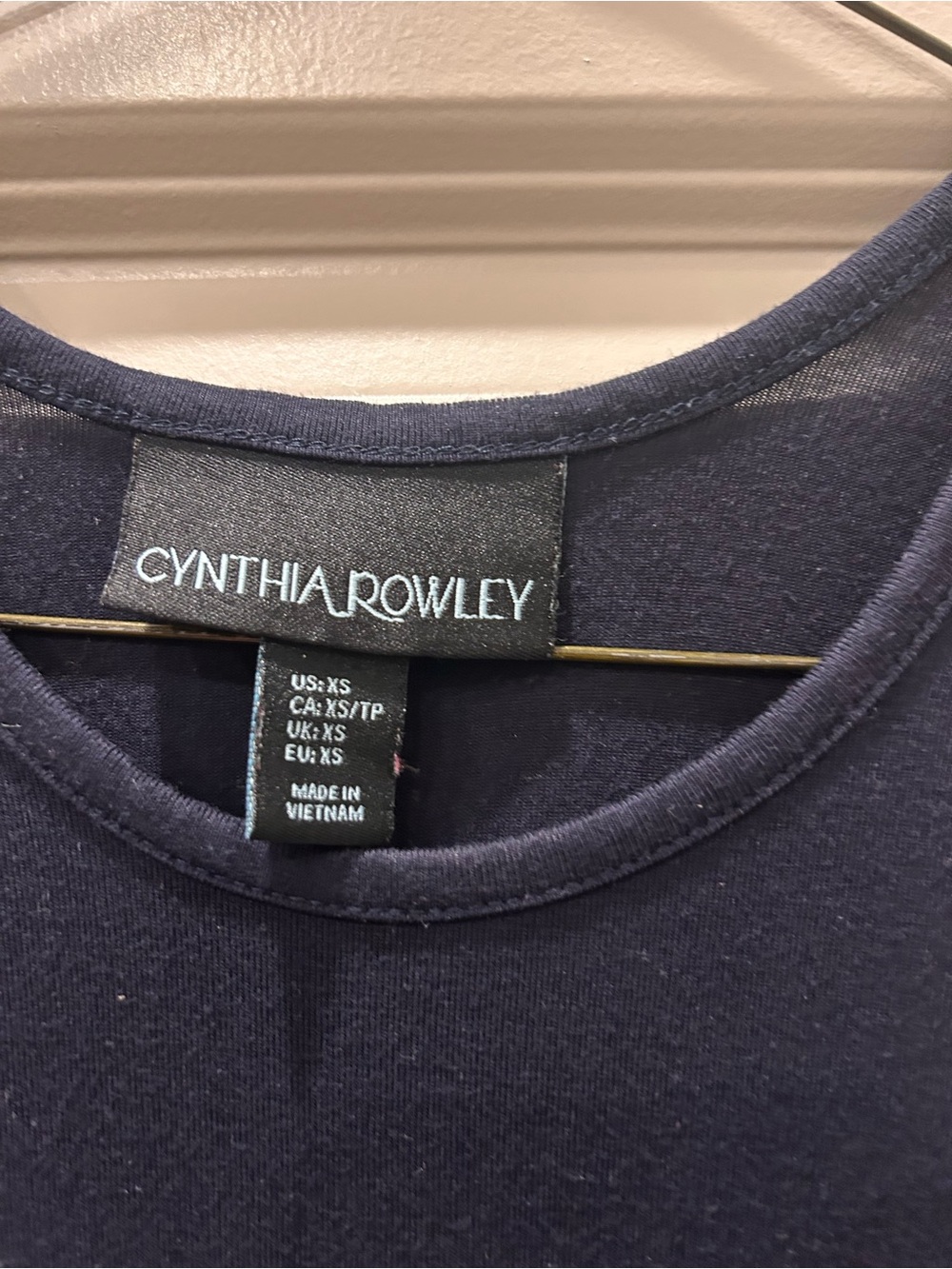 Cynthia Rowley Navy Round-Neck dress